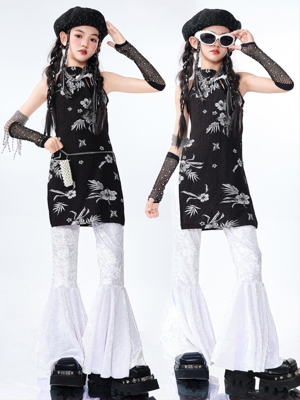 Set pentru dans Jazz pentru copii - țesătură lavabilă cu enzime, pentru vârste 3–8 ani, vară 2025, origine Zhejiang