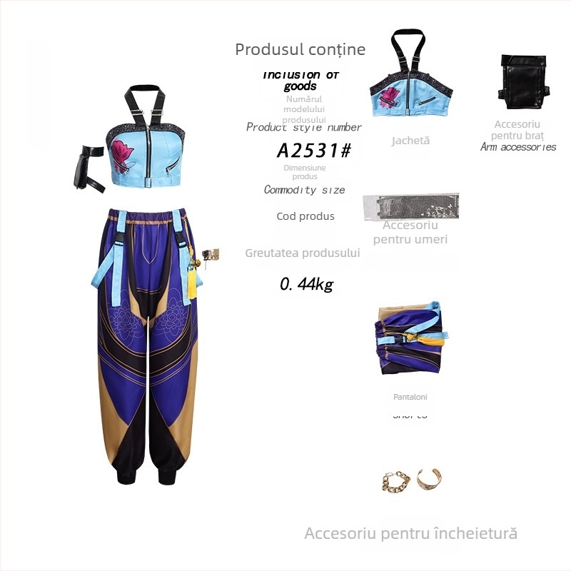 Costum cosplay pentru grupă K-Pop feminină, stil elegant, poliester 80–90% conținut, lansare vară 2025, pentru jocuri și anime, brand Starry Sky