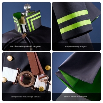 Costum cosplay cu mantie – Manmeng Shadow, pentru femei, poliester, pentru jocuri/roluri din anime, primăvara 2024