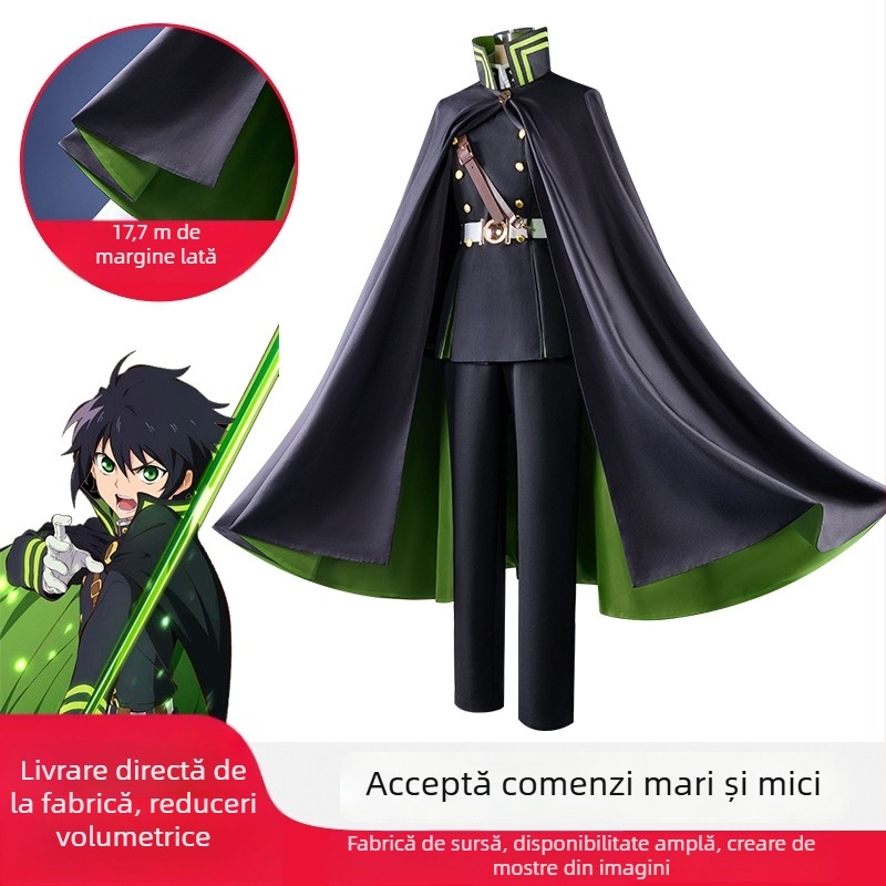 Costum cosplay cu mantie – Manmeng Shadow, pentru femei, poliester, pentru jocuri/roluri din anime, primăvara 2024