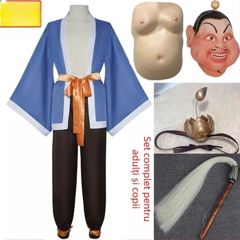 Costum taoist Taiyi pentru dans popular, ținuta unisex din Chenille și Spandex, cu Dusting Fan și Headwear (Primăvara 2025)