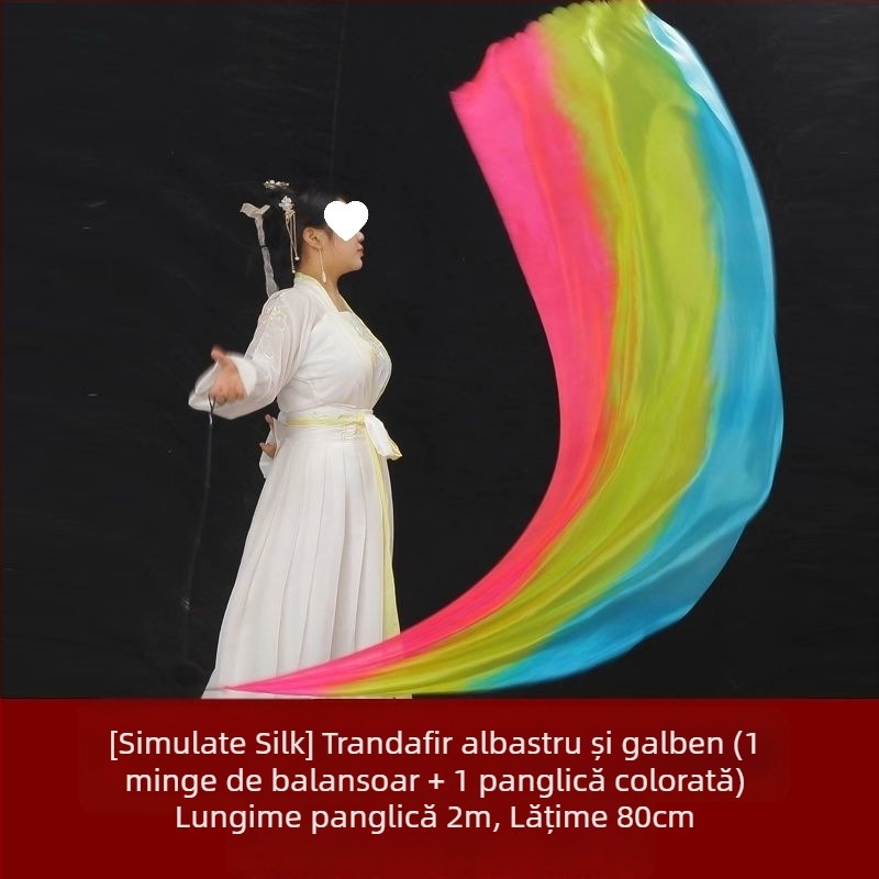 Recuzită pentru belly dance cu eșarfă din voal gradient și minge agățată (Brand: Other; Vârsta: Adulți; Lansare: Vara 2021; Utilizare: reprezentație pe scenă/ceremonie de deschidere)