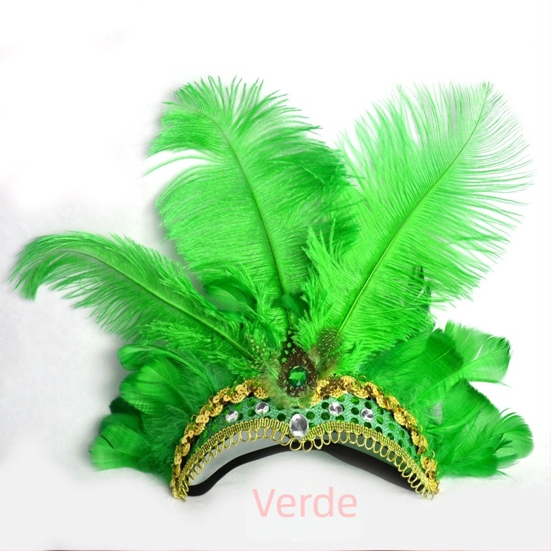 Bandă pentru cap cu pene pentru dansul belly dance – accesorii Halloween și carnaval, unisex