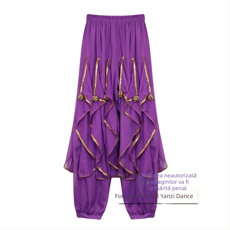 Costum de dans indian pentru copii cu pantaloni rotativi pentru belly dance și dansuri populare Xinjiang