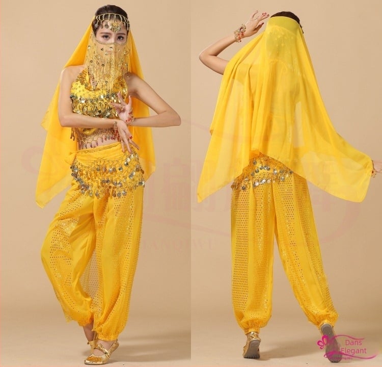 Costum de dans Belly Dance - Nou costum indian pentru reprezentații - Set de antrenament