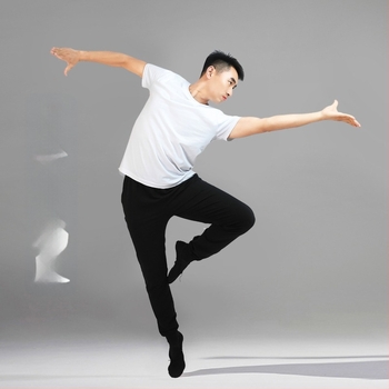 Set pentru dans modern masculin: top și pantaloni, 95% bumbac, pentru toate anotimpurile, reprezentații pe scenă.