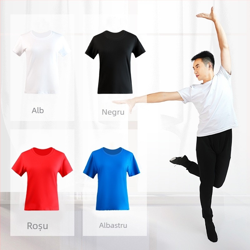 Set pentru dans modern masculin: top și pantaloni, 95% bumbac, pentru toate anotimpurile, reprezentații pe scenă.