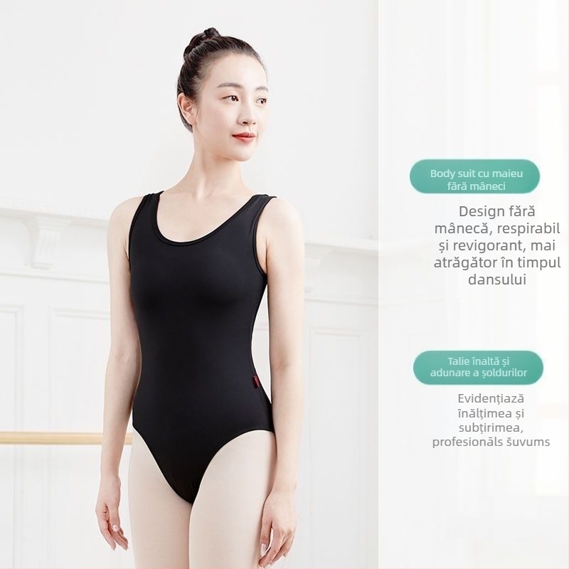 Costum modern de dans pentru adulți, fără mâneci, țesătură poliester, conținut de in 91–95%, căptușeală corduroy