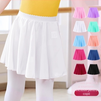 Fustă de dans pentru copii, stil prințese, 95% bumbac, tratament moale, pentru copii 3–8 ani, vară