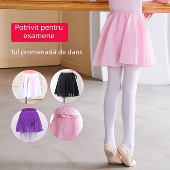 Fustă de dans pentru copii, stil prințese, 95% bumbac, tratament moale, pentru copii 3–8 ani, vară