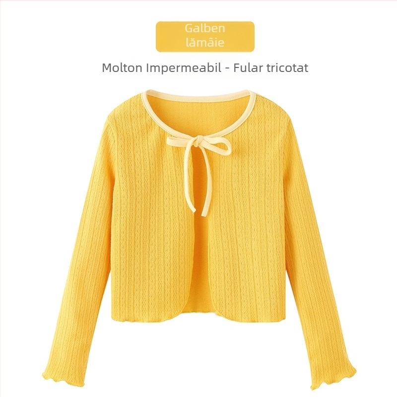 Jachetă de dans pentru copii, primăvară-toamnă – mâneci lungi, material din bumbac, tratament moale, pentru antrenamentul de balet al fetelor