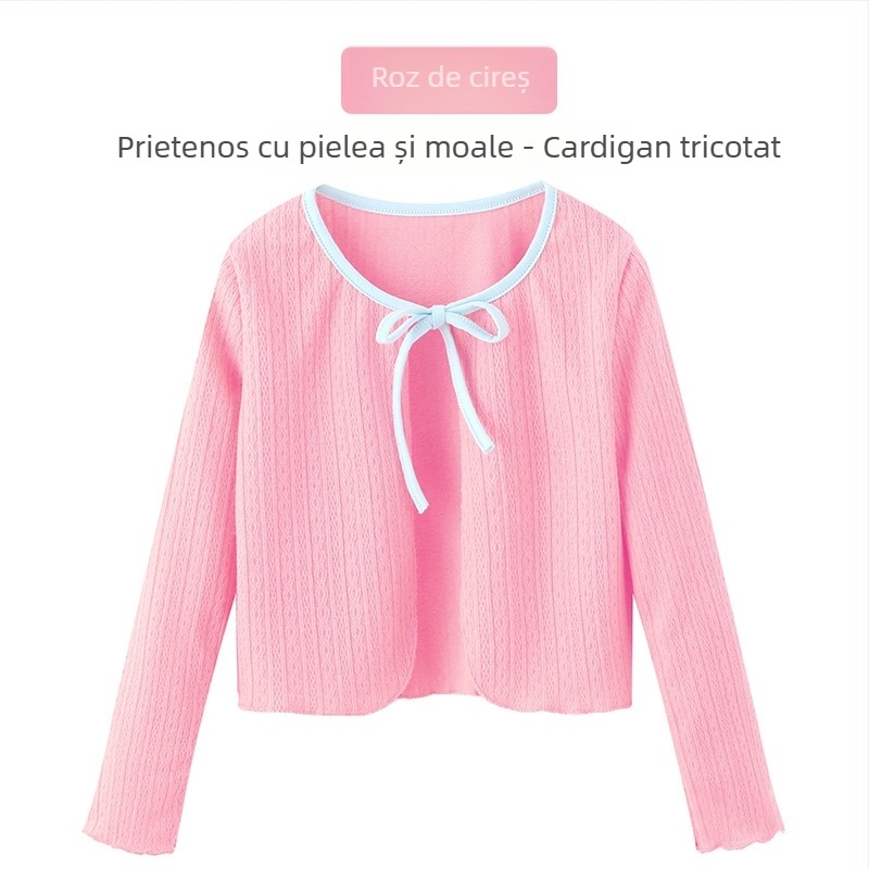 Jachetă de dans pentru copii, primăvară-toamnă – mâneci lungi, material din bumbac, tratament moale, pentru antrenamentul de balet al fetelor