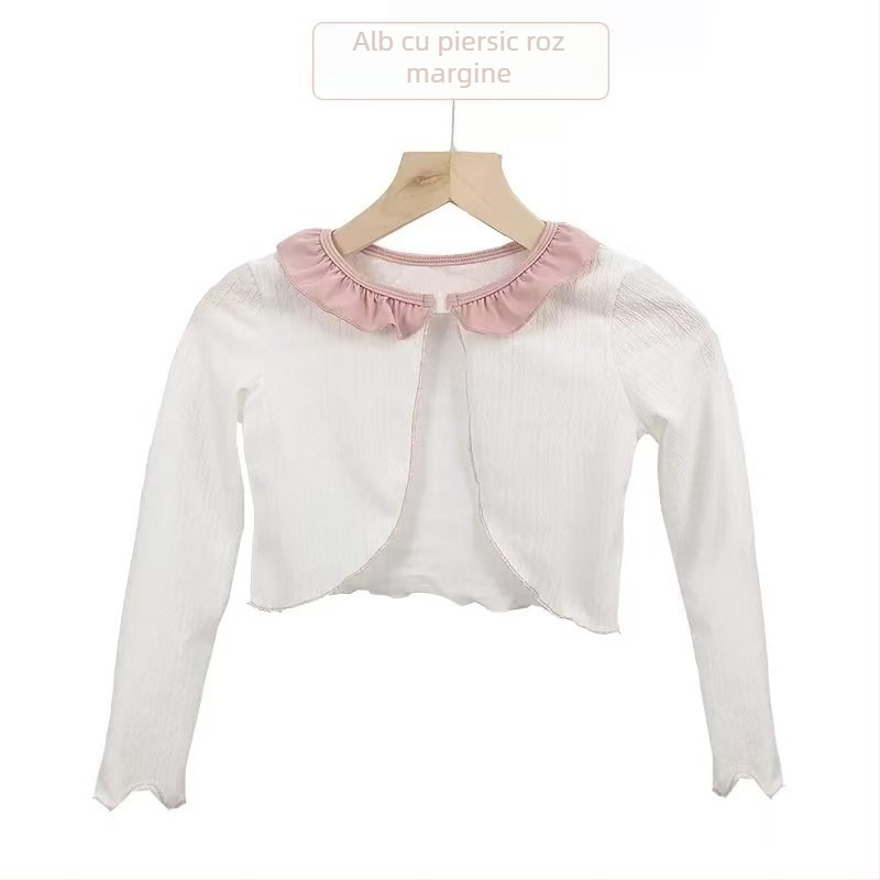 Jachetă de dans pentru copii, primăvară-toamnă – mâneci lungi, material din bumbac, tratament moale, pentru antrenamentul de balet al fetelor