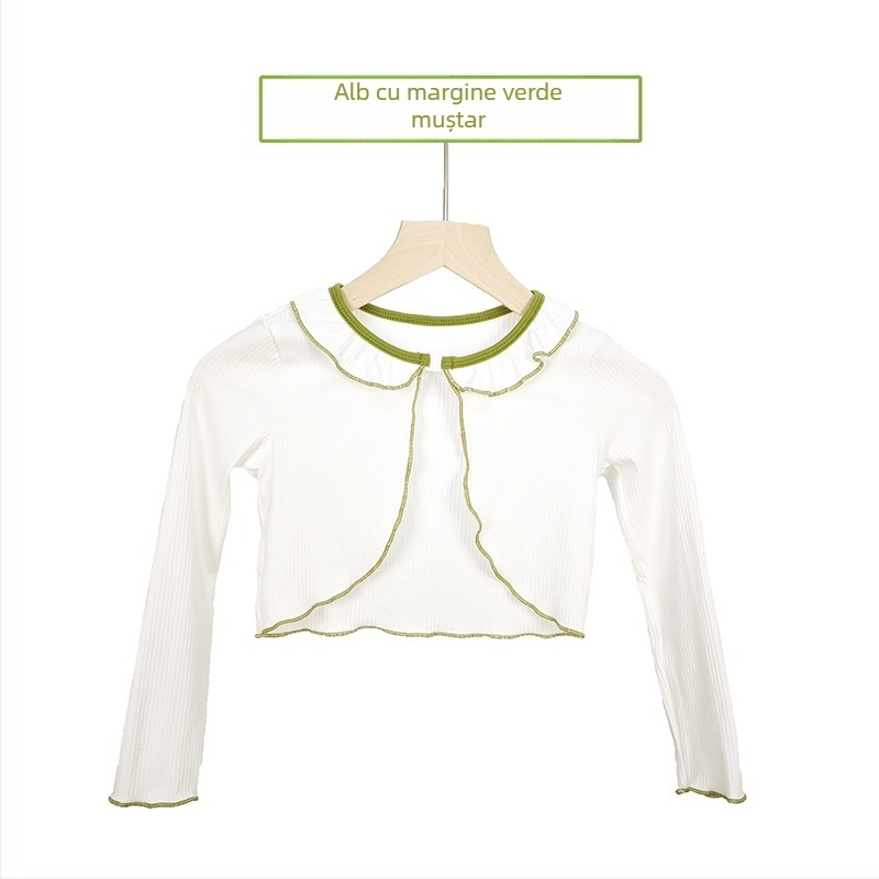 Jachetă de dans pentru copii, primăvară-toamnă – mâneci lungi, material din bumbac, tratament moale, pentru antrenamentul de balet al fetelor