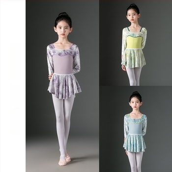 Îmbrăcăminte de dans pentru copii, cu mâneci lungi, pentru reprezentații (Material principal: Modal 30%; Sezon: Toamnă 2024; Stil: Modern minimalist; Nivel de securitate: Categoria B)