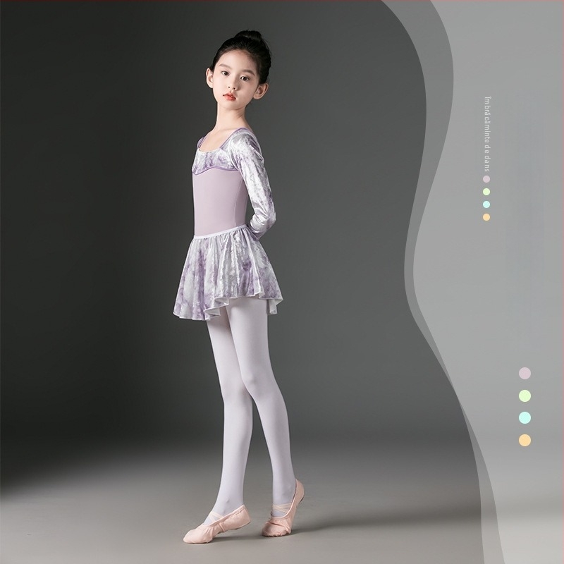 Îmbrăcăminte de dans pentru copii, cu mâneci lungi, pentru reprezentații (Material principal: Modal 30%; Sezon: Toamnă 2024; Stil: Modern minimalist; Nivel de securitate: Categoria B)