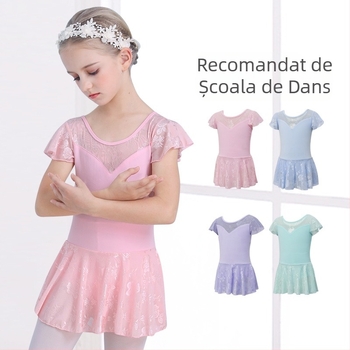 Costum de balet pentru copii, unic pentru vară, din bumbac 93,5%, vârsta 3-8 ani