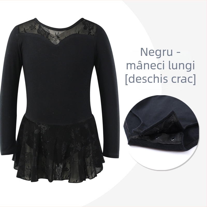 Costum de balet pentru copii, unic pentru vară, din bumbac 93,5%, vârsta 3-8 ani