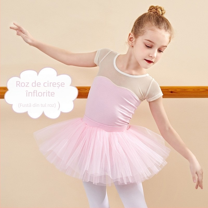 Rochie de balet pentru fete, vară - bumbac elastic 95%, țesătură moale, AQL 2.5, pentru copii 8+ ani