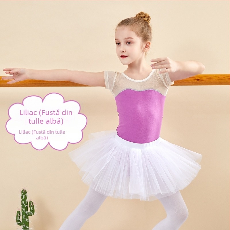 Rochie de balet pentru fete, vară - bumbac elastic 95%, țesătură moale, AQL 2.5, pentru copii 8+ ani