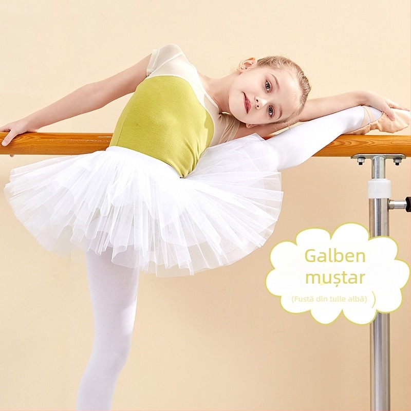 Rochie de balet pentru fete, vară - bumbac elastic 95%, țesătură moale, AQL 2.5, pentru copii 8+ ani