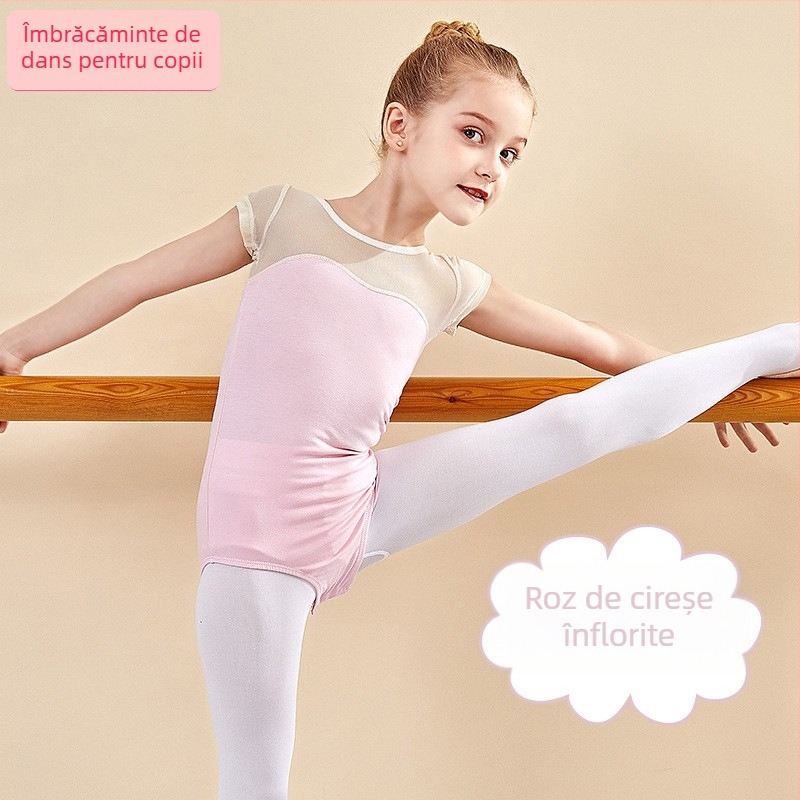 Rochie de balet pentru fete, vară - bumbac elastic 95%, țesătură moale, AQL 2.5, pentru copii 8+ ani