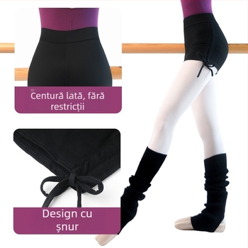 Șorturi de dans pentru antrenament, material din bumbac 95%, căptușeală din bumbac 95%, potrivite pentru dans modern, balet și dans popular