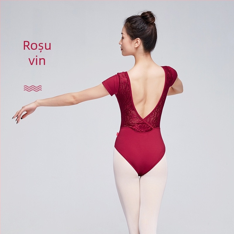 Unitard de balet pentru femei adulte, material nylon 75% cu căptușeală de nylon 80%, potrivit pentru balet și dans modern