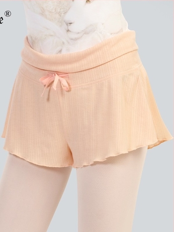 Șorturi de balet pentru adulți, cu fustă-pantalon din plasă, talie înaltă, șnur, pentru antrenamente de balet, 100% poliester