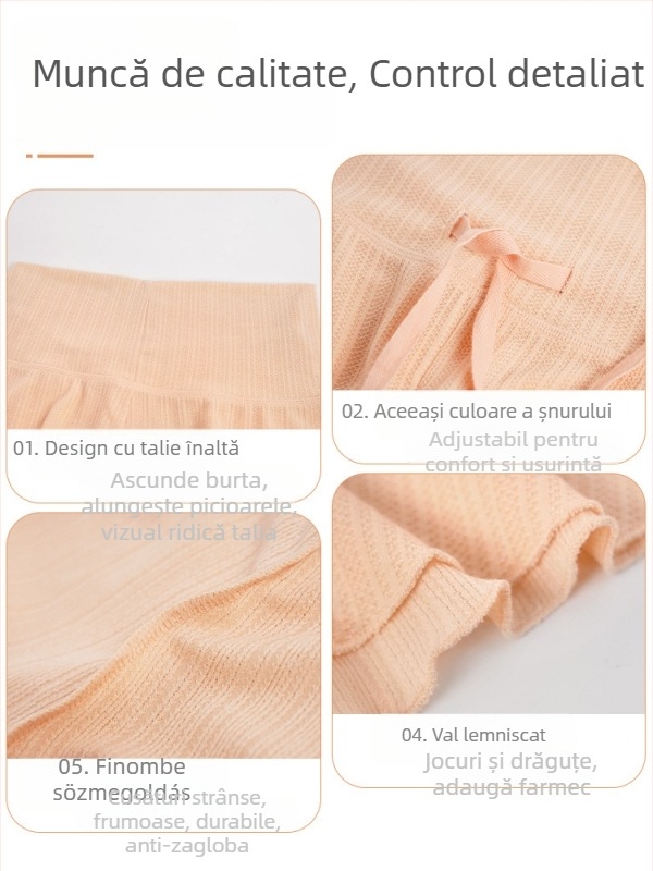 Șorturi de balet pentru adulți, cu fustă-pantalon din plasă, talie înaltă, șnur, pentru antrenamente de balet, 100% poliester