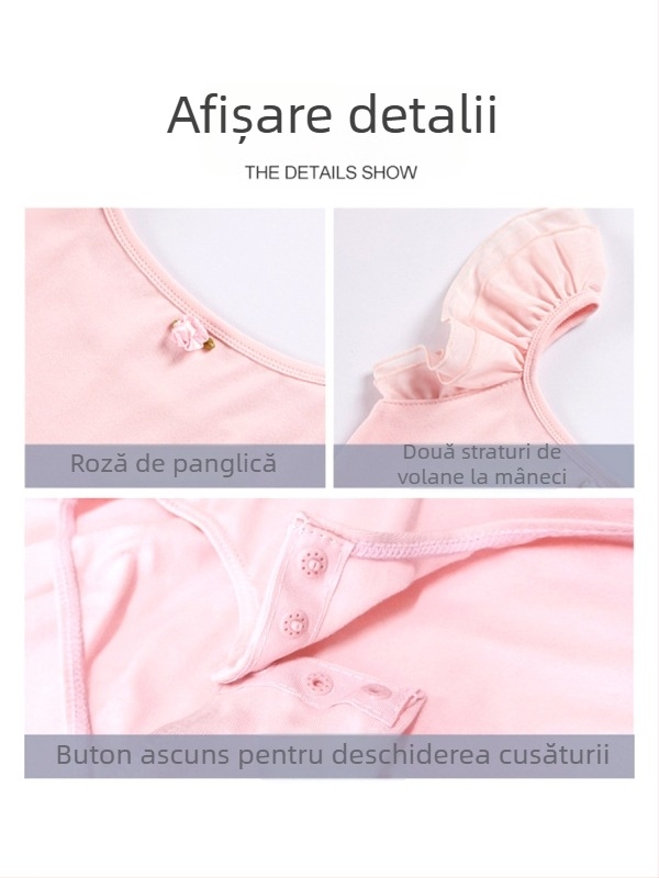 Rochie de dans pentru copii, vară, tutu balet pentru antrenament, 95% bumbac, țesătură moale tratată, stil drăguț
