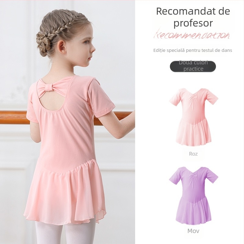 Rochie balet pentru copii cu tutu, costum din bumbac 95%, pentru vârsta 3–8 ani, primăvară 2024