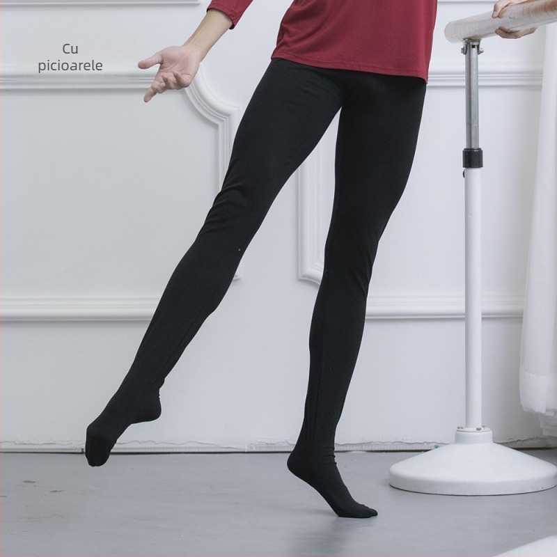 Pantaloni de antrenament pentru dans pentru bărbați, material bumbac 92%, model solid, potriviți pentru scenă, street dance, balet și dans popular