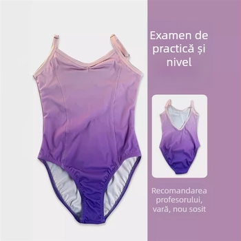 Body balet pentru copii – poliester 91–95% material principal, pentru fetițe 3–8 ani