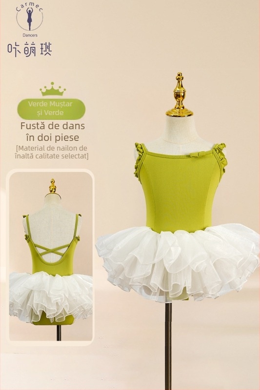 Set de dans pentru copii – costumas balet cu tutu, stil prințesă, pentru fete între 3 și 8 ani, vară 2023