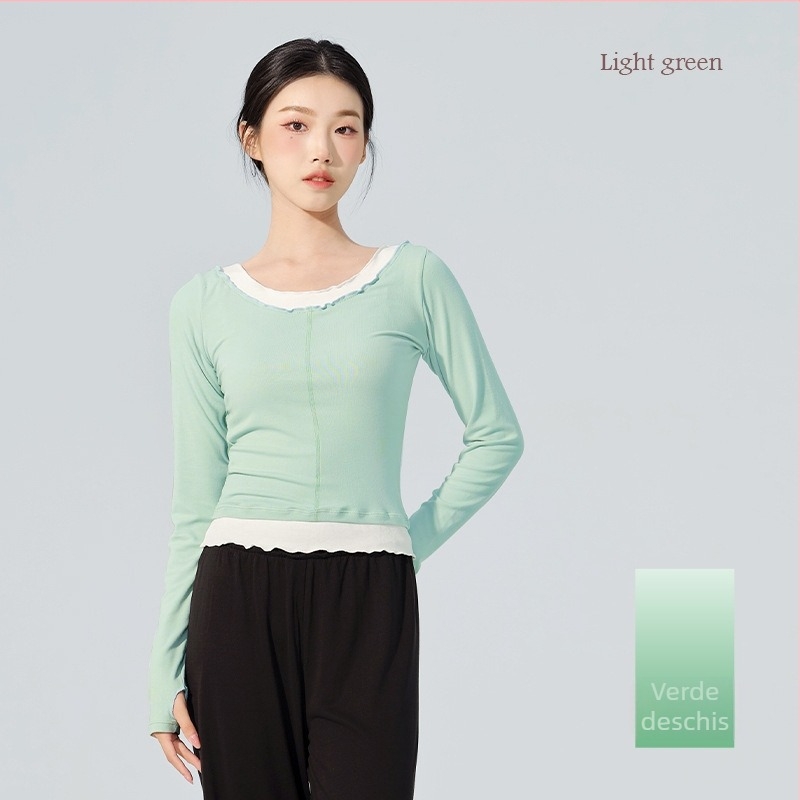 Top de antrenament pentru dans modern, femei, toamnă, adult, modal viscose 94%, balet și mișcare în dans.