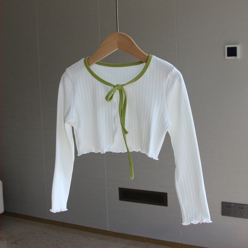 Jachetă tricotată pentru copii, balet pentru fete - bumbac moale cu elastan (95% bumbac, 5% elastan), mâneci lungi, spălare enzimatică, pentru practică de dans, iarna 2025