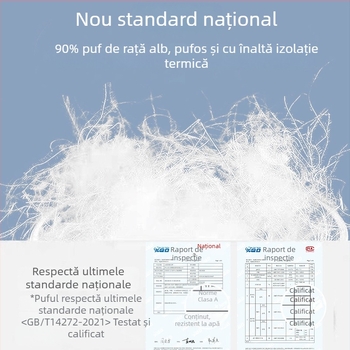 Veste pentru copii, fără mâneci, croială scurtă, căptușeală nylon, 90% puf de rață alb
