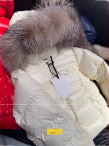 Jachetă de iarnă pentru copii, stil korean, cu glugă detașabilă, umplutură din puf de gâscă alb, 91–94% puf, croială scurtă, lejeră