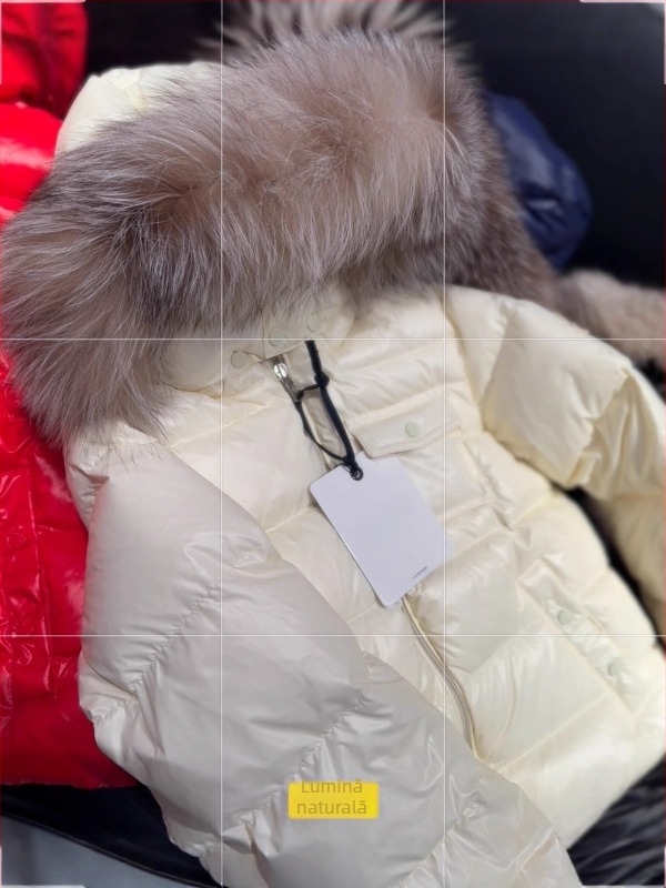 Jachetă de iarnă pentru copii, stil korean, cu glugă detașabilă, umplutură din puf de gâscă alb, 91–94% puf, croială scurtă, lejeră