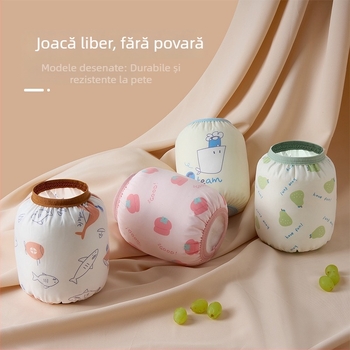 Manșete impermeabile pentru copii cu imprimeu cartoon, material nylon, stil coreean, pentru 1–8 ani, două perechi