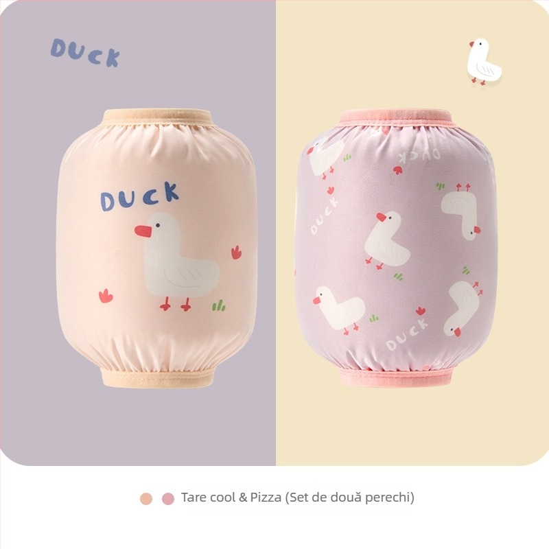 Manșete impermeabile pentru copii cu imprimeu cartoon, material nylon, stil coreean, pentru 1–8 ani, două perechi