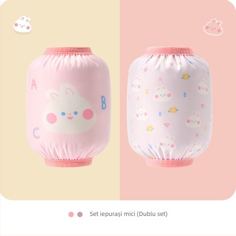 Manșete impermeabile pentru copii cu imprimeu cartoon, material nylon, stil coreean, pentru 1–8 ani, două perechi
