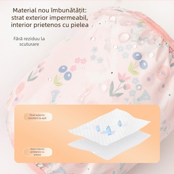 Protecții pentru mâneci copii – impermeabile, toamnă-iarnă, 1–3 ani, poliester, imprimeu desen animat