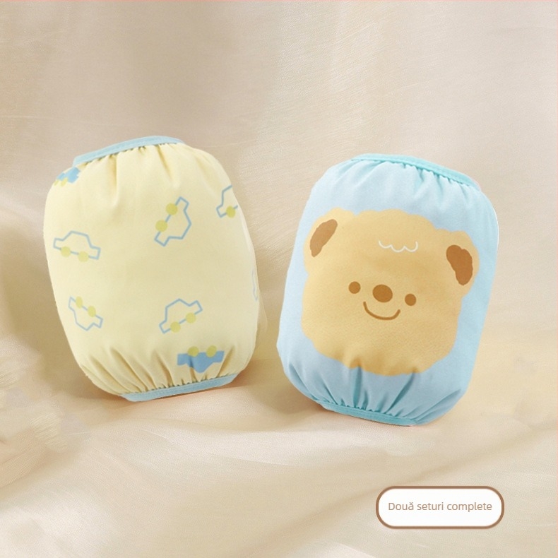 Protecții pentru mâneci copii – impermeabile, toamnă-iarnă, 1–3 ani, poliester, imprimeu desen animat