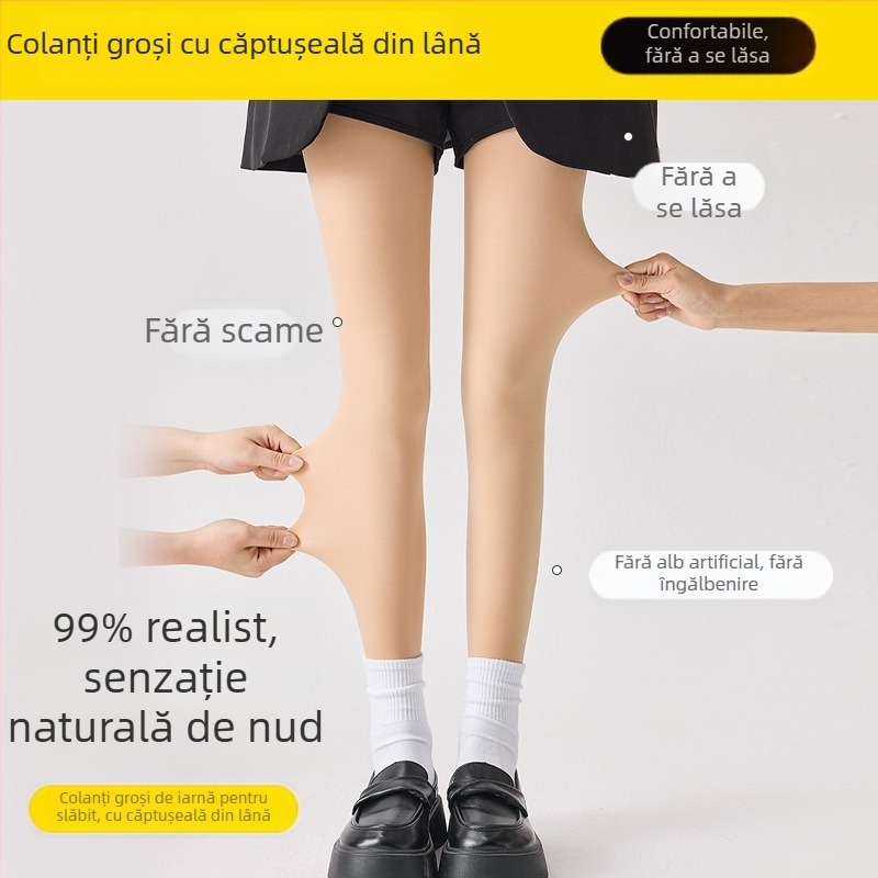 Flower Fairy Colanți negri lucioși, transparenți, căptușiți pentru toamnă-iarnă, control al abdomenului și ridicare a fesierilor