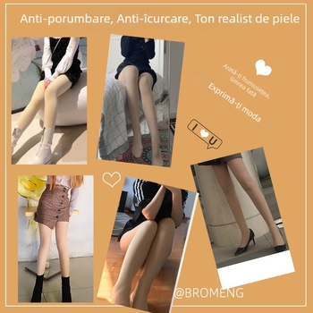 Colanți din nylon cu șosete integrate, subțiri, culoare solidă, ridicare șolduri, modelare siluetă, anti-frecare, design dintr-o singură piesă