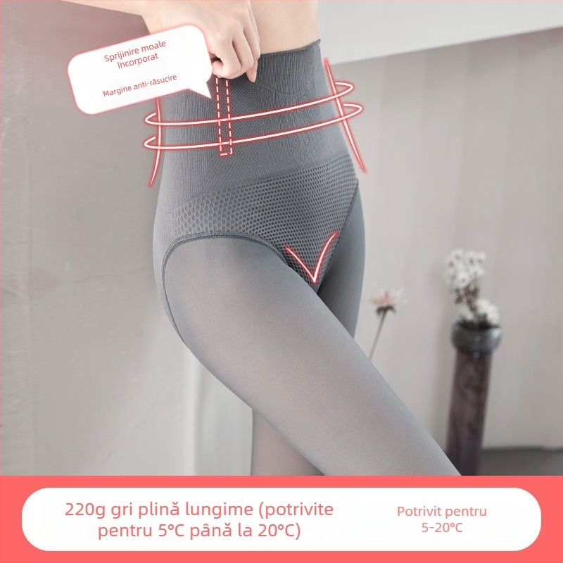 Pantaloni termici all-in-one cu căptușeală de fleece, amestec nylon-spandex 80–90%, groși și calzi, elasticitate ridicată