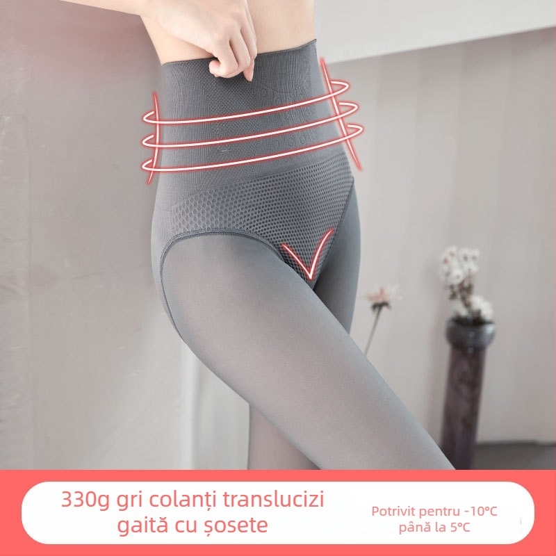 Pantaloni termici all-in-one cu căptușeală de fleece, amestec nylon-spandex 80–90%, groși și calzi, elasticitate ridicată