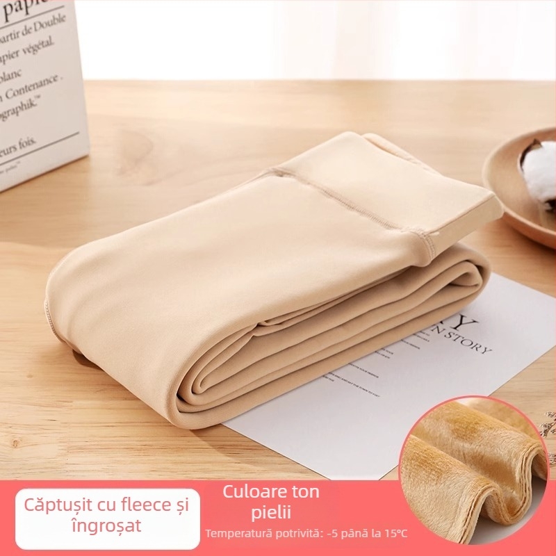 Colanți din bumbac antibacterieni pentru dans, cu picioare, model unic, țesătură solidă, căptușeală velur, pentru copii 7–12 ani